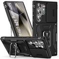 SEFING Case for Samsung S 24 Ultra Phone Case Samsung Galaxy S 24 Ultra Case with Camera Lens Cover with Ring Holder Kickstand fit Magnetic Car Mount for Samsung Galaxy S24 Ultra (Black)