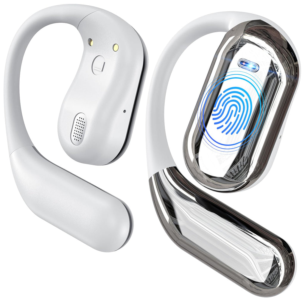 EUQQ Open Ear Bluetooth 5.4 Sport Headphones – 50H Playtime, LED Case & Ear Hooks